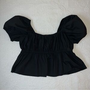 Express Black Puff Sleeve Blouse